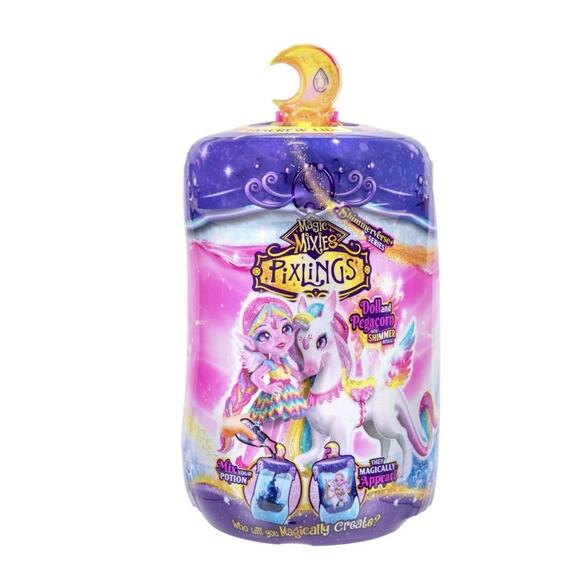 Magic Mixies Pixlings Shimmerverse 6.5" Unia the Unicorn Pixling & Rainbow Star - Picture 1 of 5